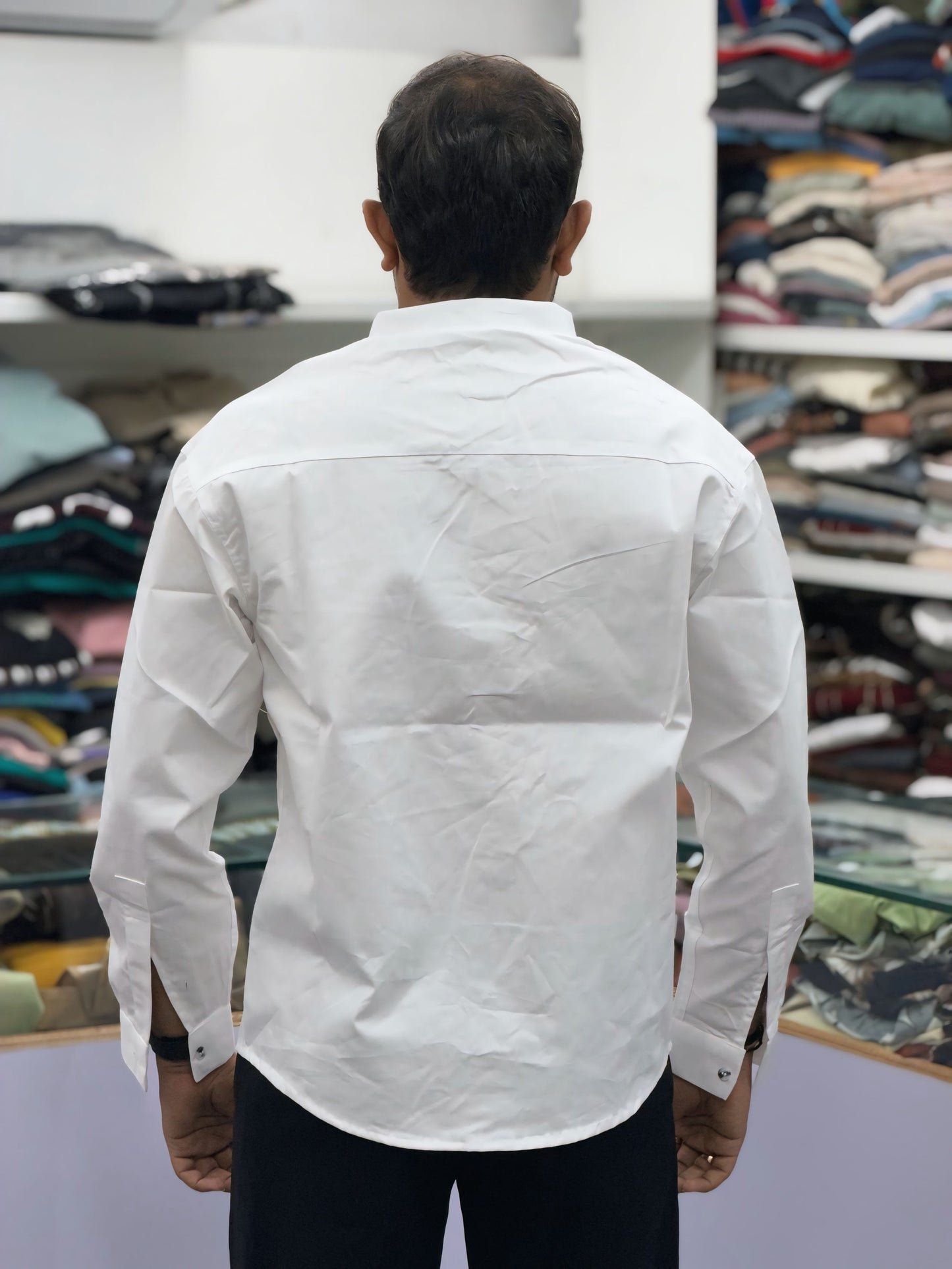 Men’s White Butterfly Graphic Print Shirt – Stylish Casual Cotton Designer