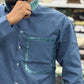 Men’s Steel Blue Cotton Shirt with Contrast Designer Pocket