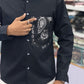 Men’s Black Paisley Pocket Shirt – Stylish Printed Casual Shirt for Men