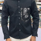 Men’s Black Paisley Pocket Shirt – Stylish Printed Casual Shirt for Men