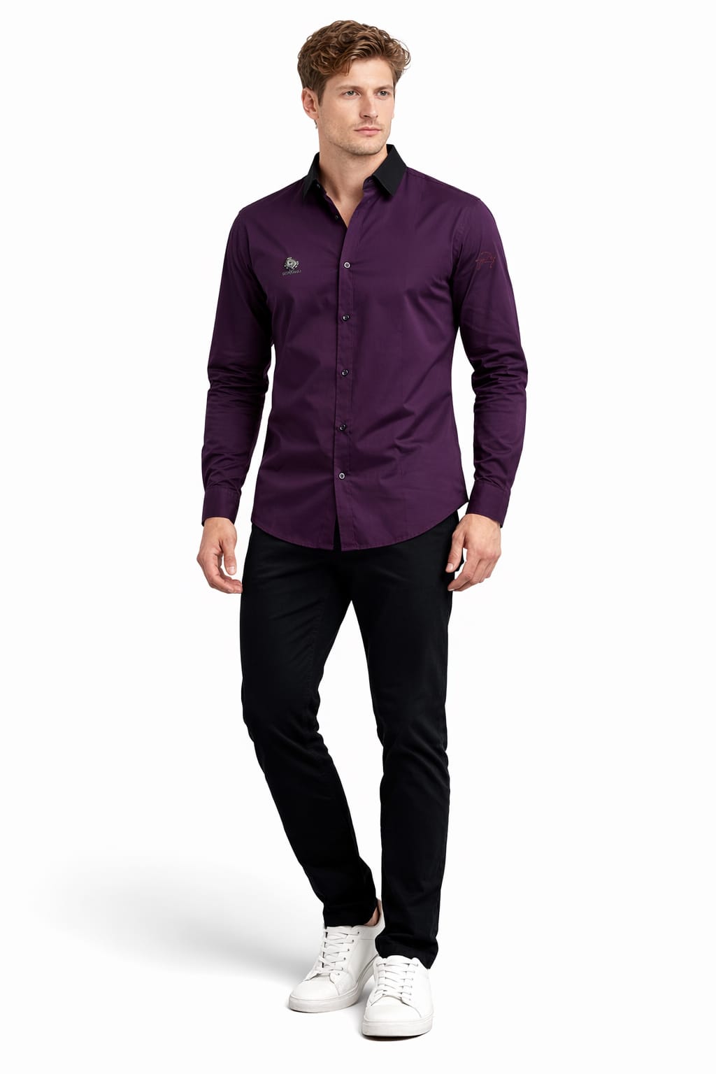 CHANGE COLLAR SHIRT - PURPLE