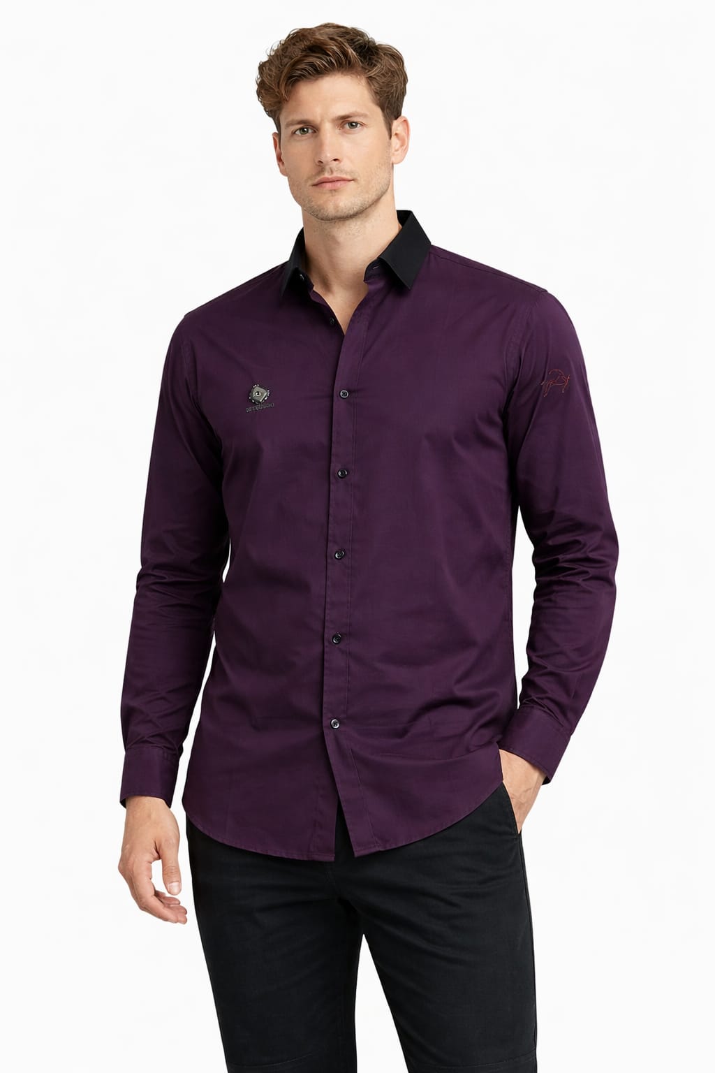 CHANGE COLLAR SHIRT - PURPLE