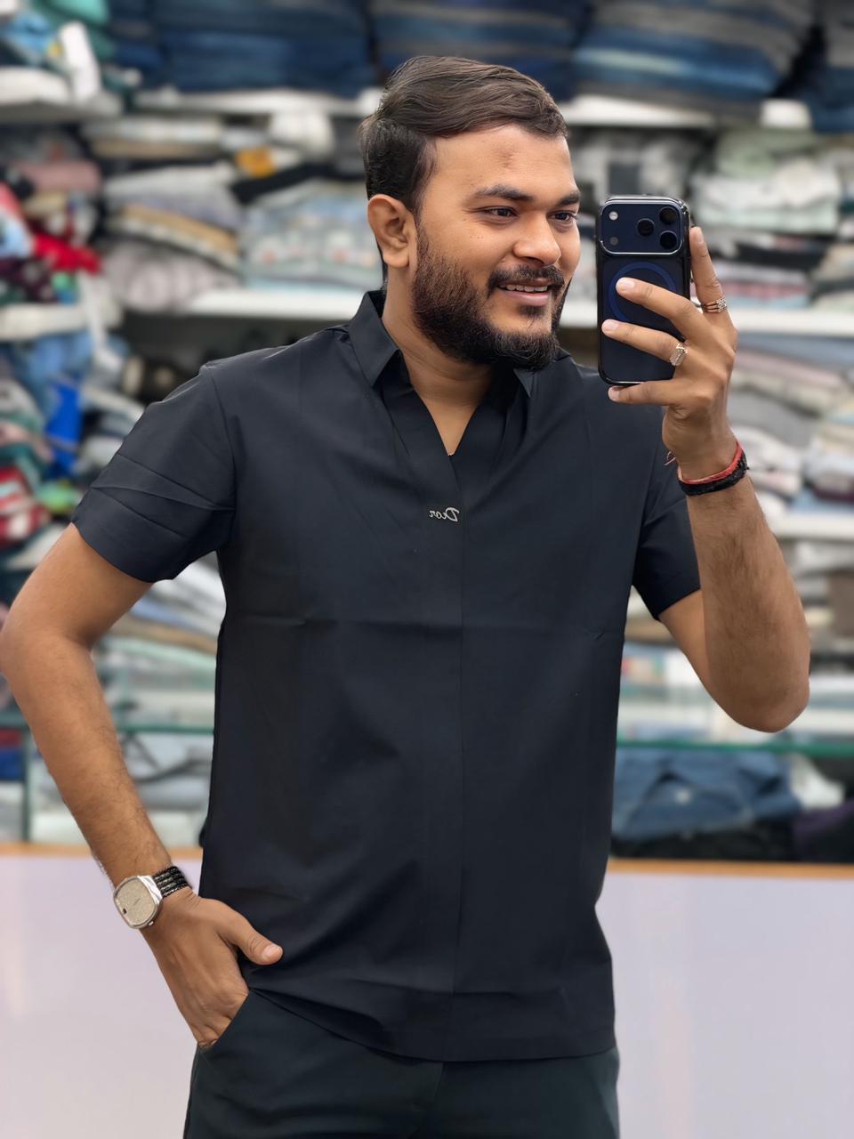 IMPORTED STITCHLESS TSHIRT - BLUE