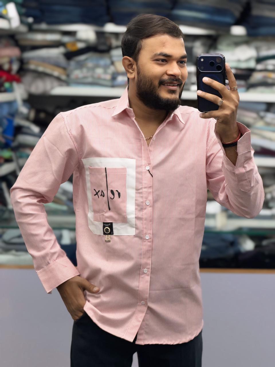 RELAX LINING SHIRT - PINK