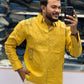 Men's Premium Yellow Embroidered Kurta Shirt | Stylish Festive Ethnic Wear