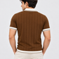 Cocoa Royale Textured Contrast Polo T-Shirt for Men