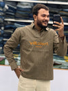 Men's Striped Cotton Kurta Style Shirt – Stylish Casual Ethnic Wear for Men