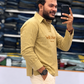 Men's Mustard Yellow Striped Kurta Shirt – Stylish Full Sleeve Ethnic Casual Wear