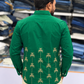 Men’s Emerald Green Palm Embroidered Kurta Shirt | Premium Festive Ethnic Wear