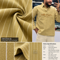 Men's Mustard Yellow Striped Kurta Shirt – Stylish Full Sleeve Ethnic Casual Wear