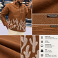 Men’s Mocha Brown Cactus Embroidered Kurta Shirt | Contemporary Statement Ethnic Wear