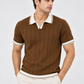 Cocoa Royale Textured Contrast Polo T-Shirt for Men