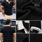 Men's Premium Black Ribbed Polo T-Shirt with White Contrast Collar and Sleeve Details