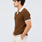 Cocoa Royale Textured Contrast Polo T-Shirt for Men
