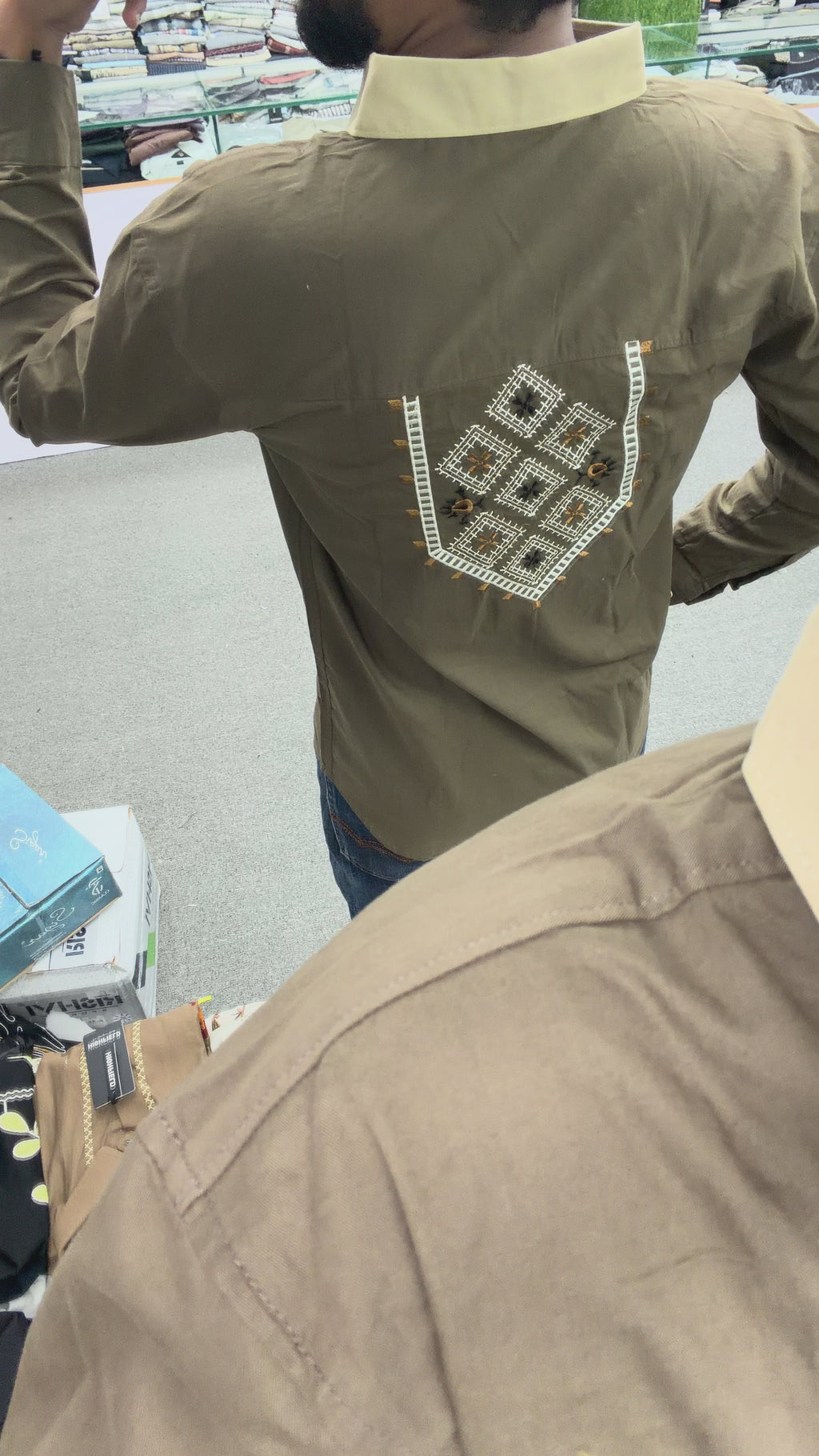 DESIGNER TWIN-POCKET PATCHWORK SHIRT