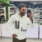 Men’s White Casual Cotton Shirt with Striped Designer Panels Shirts