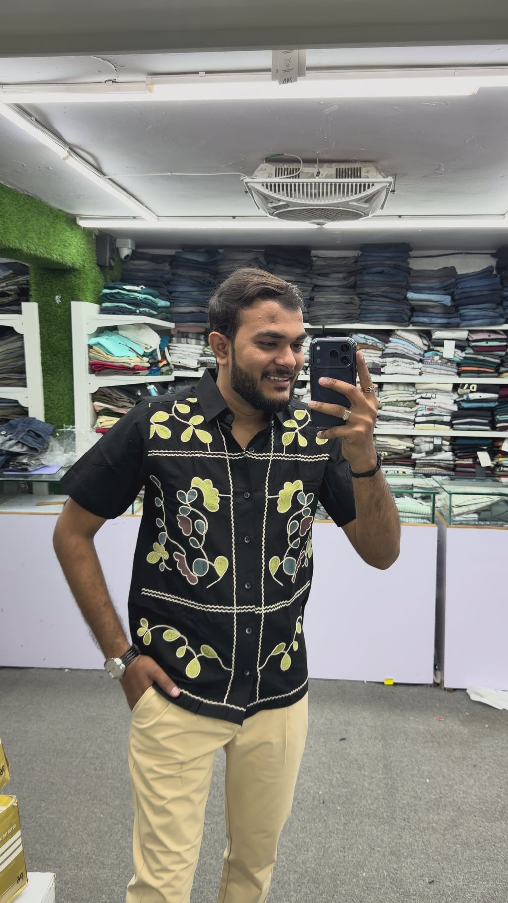 PREMIUM FLORAL EMBROIDERY COTTON SHIRT