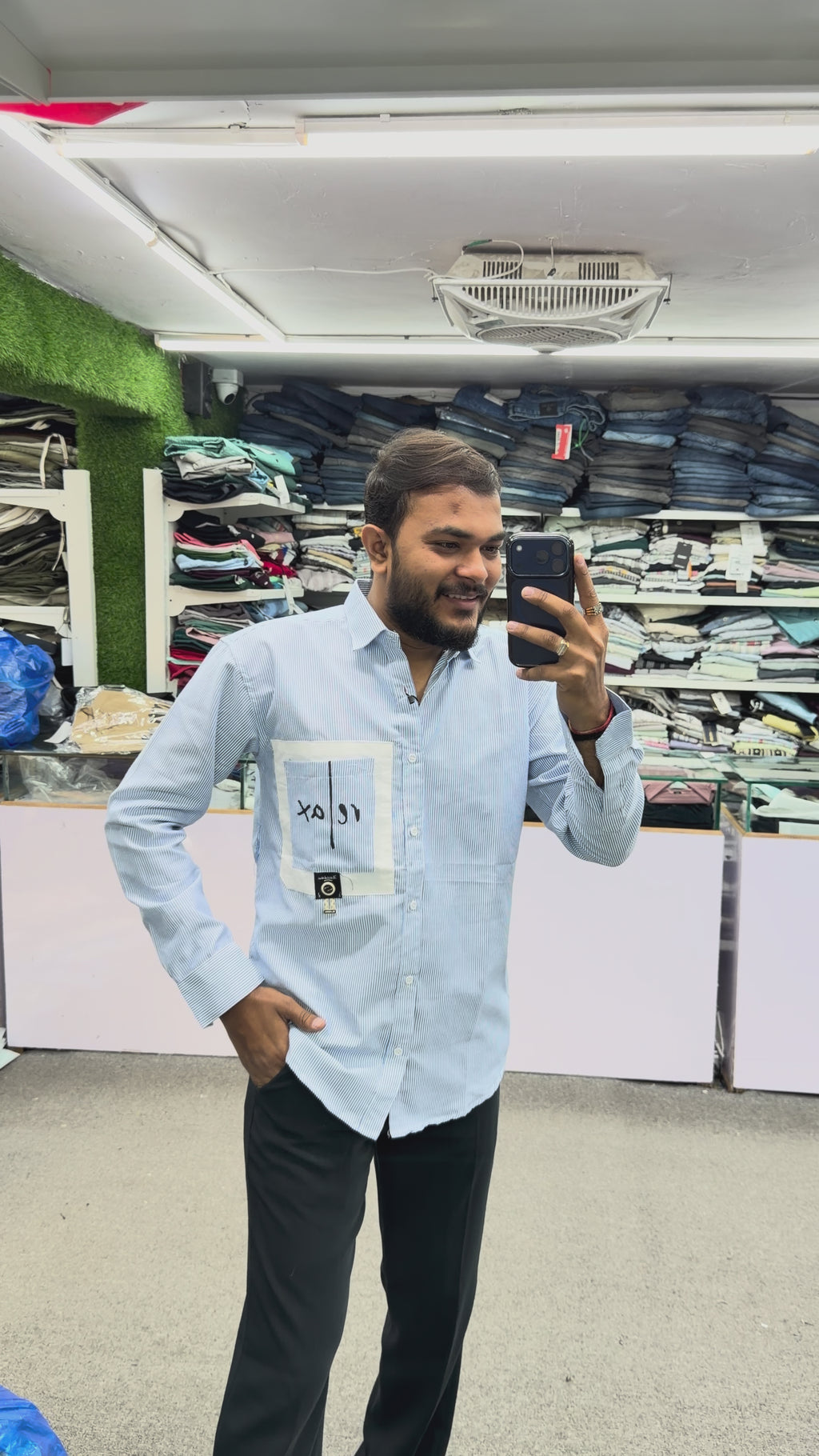 RELAX LINING SHIRT - DARK BLUE