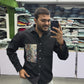 Men’s Black Cotton Shirt with Paisley Designer Pocket – Stylish Casual Fashion Shirt