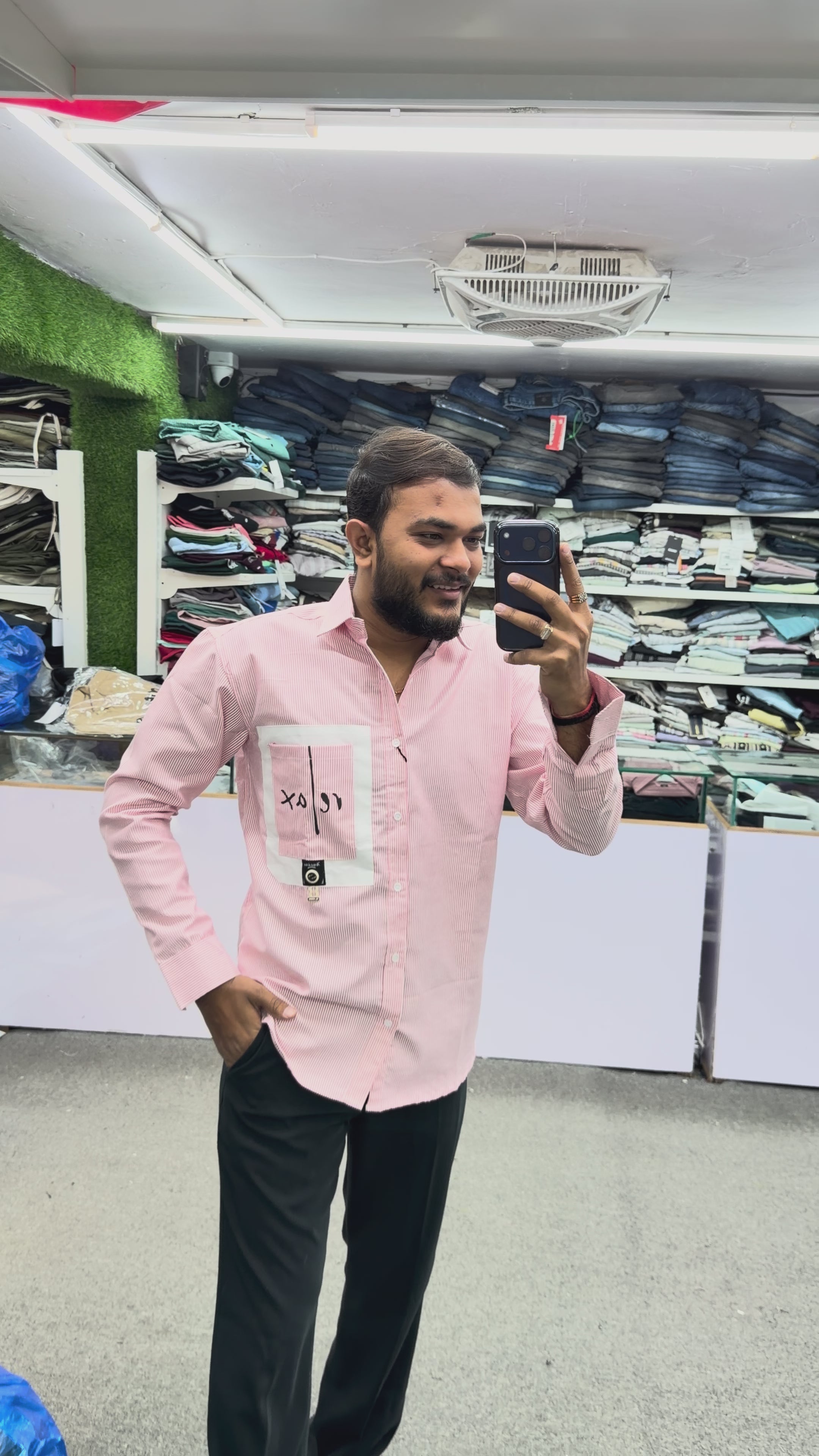 RELAX LINING SHIRT - PINK