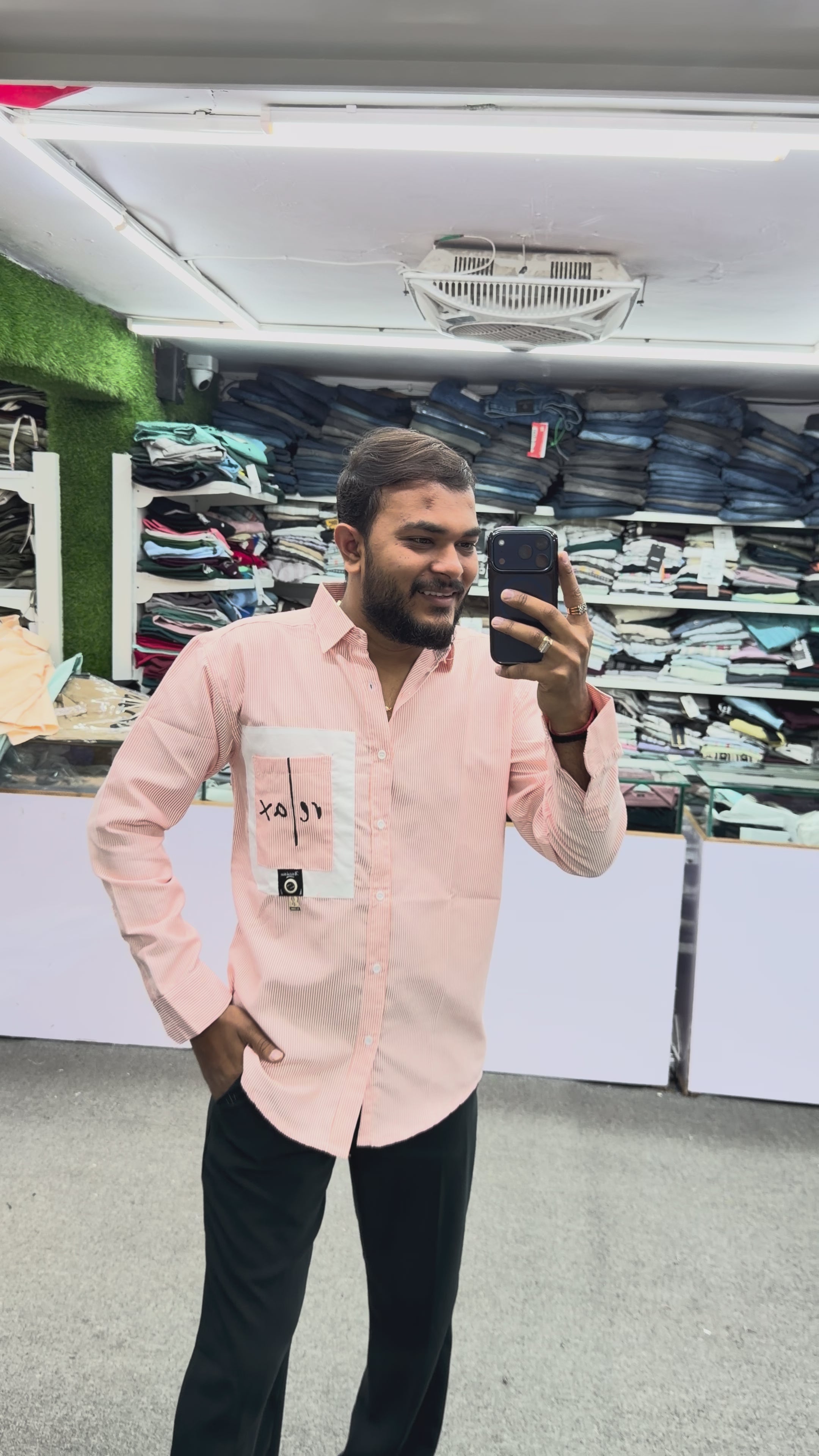 RELAX LINING SHIRT - ORANGE